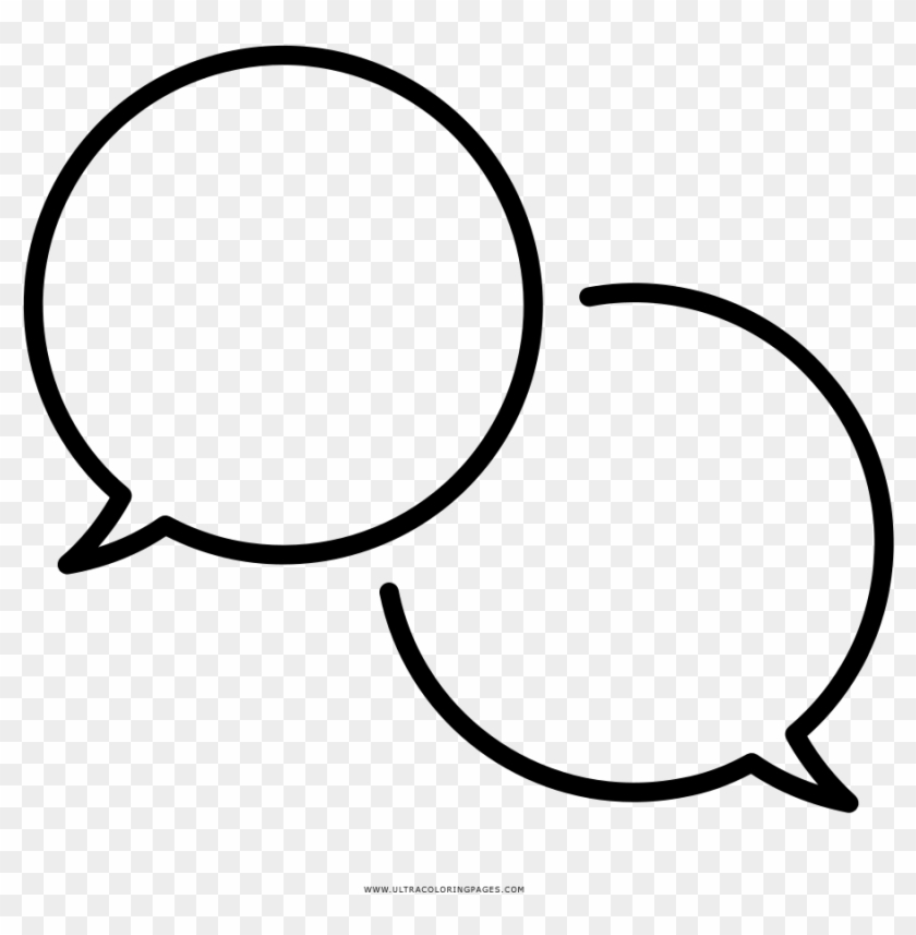 Talk Bubble Coloring Page - Line Art Clipart