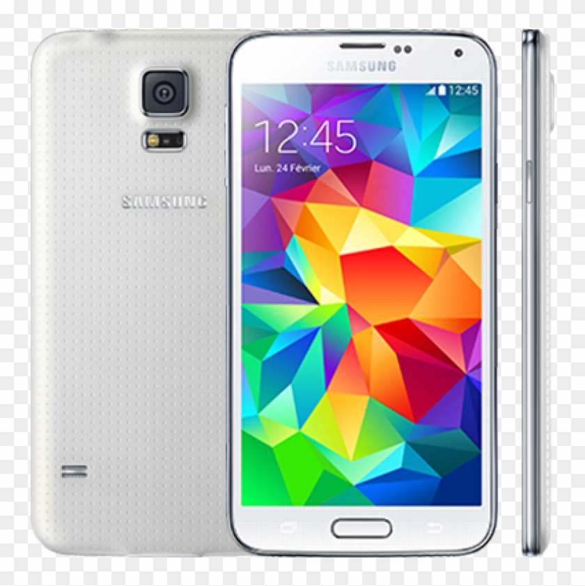 Samsung Galaxy S5 16go 7 Large - Samsung Galaxy S5 Sm G900f White Clipart #2405584