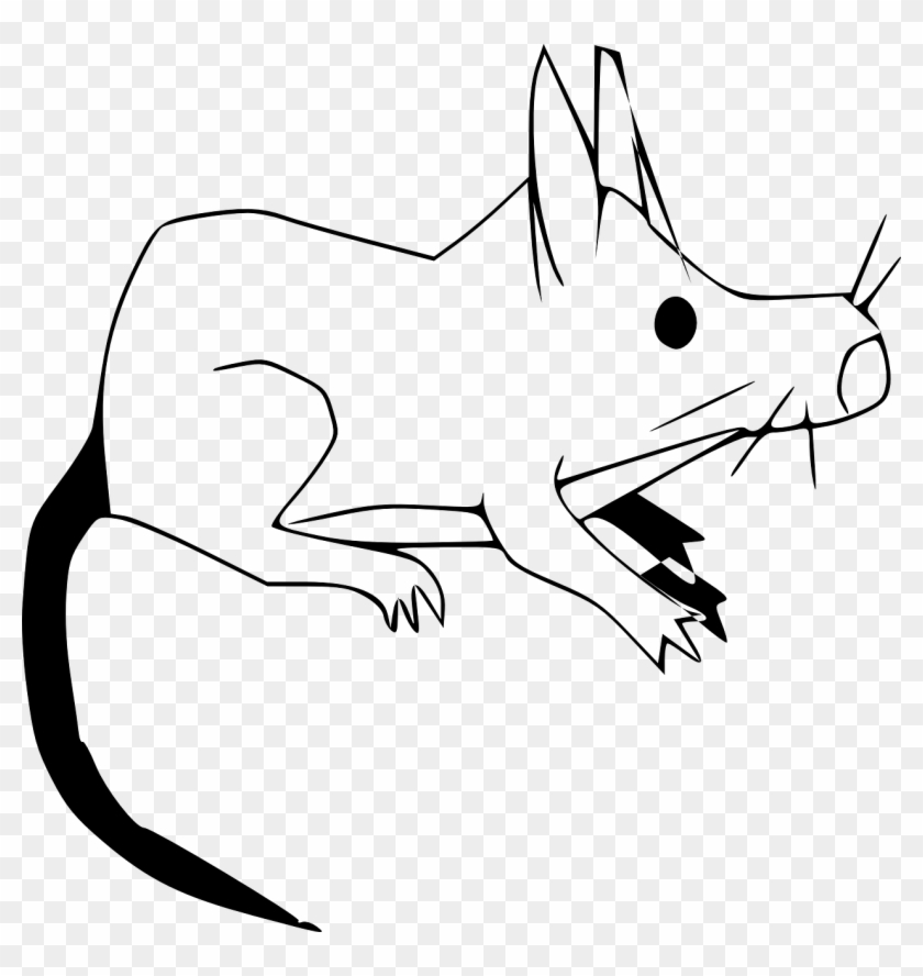 Gambar Tikus Hitam Putih Clipart #2405843