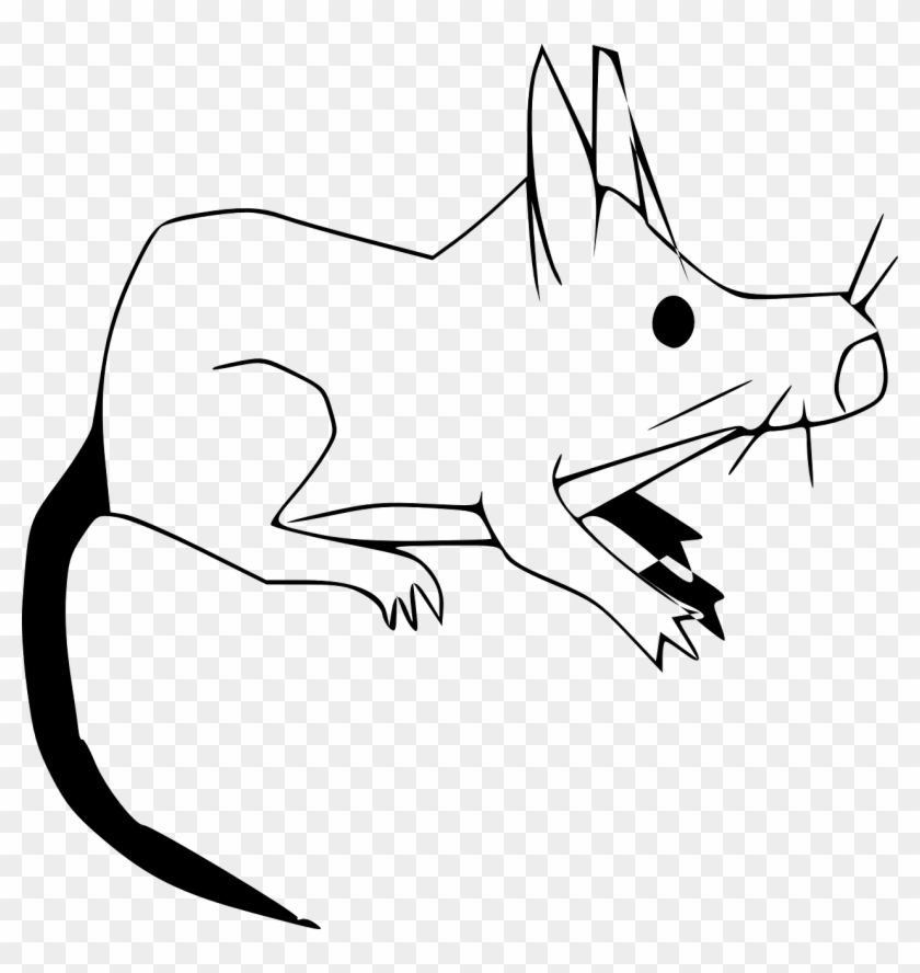 Gambar Tikus Hitam Putih Clipart