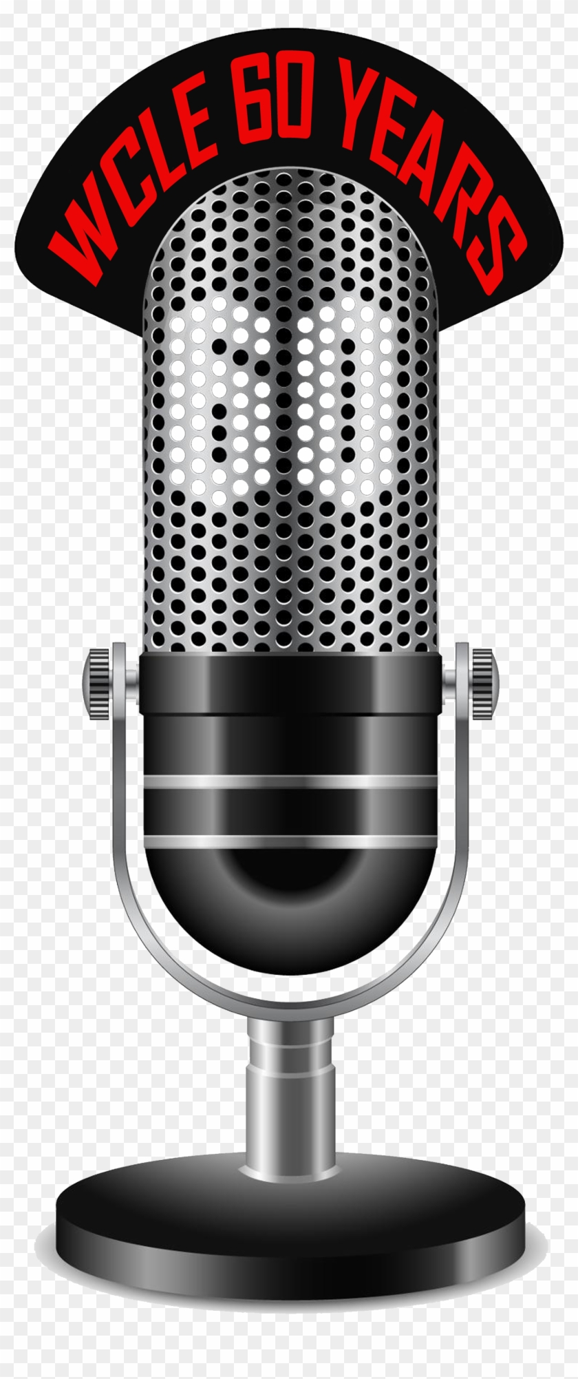 Wcle Th Anniversary Of Radio Wclelogo - Microphone On The Air Clipart