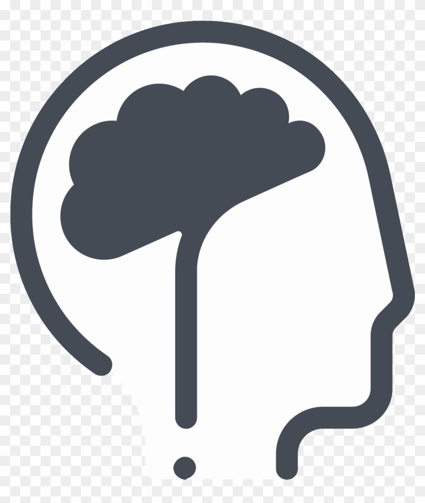 Head With Brain Icon - Sign Clipart