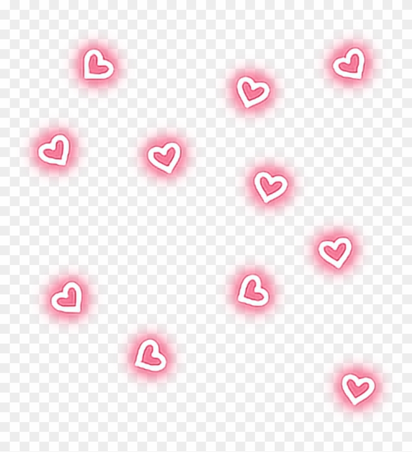 #pink #hearts #hearteu #pink #glow #neon #light #pretty - Neon Pink Heart Png Clipart #2407091