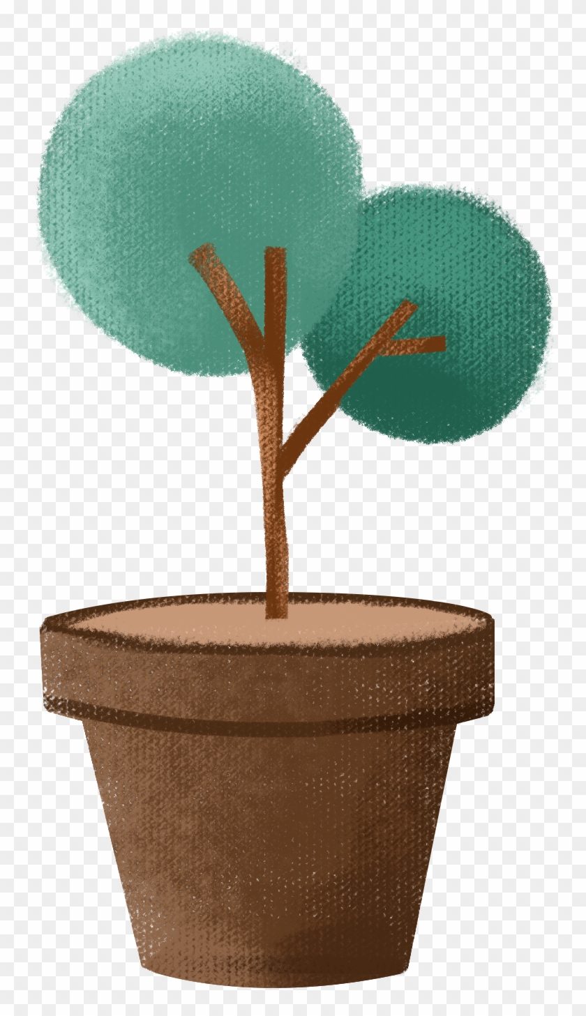 Sapling Green Plant Potted Png And Psd - Flowerpot Clipart #2407184