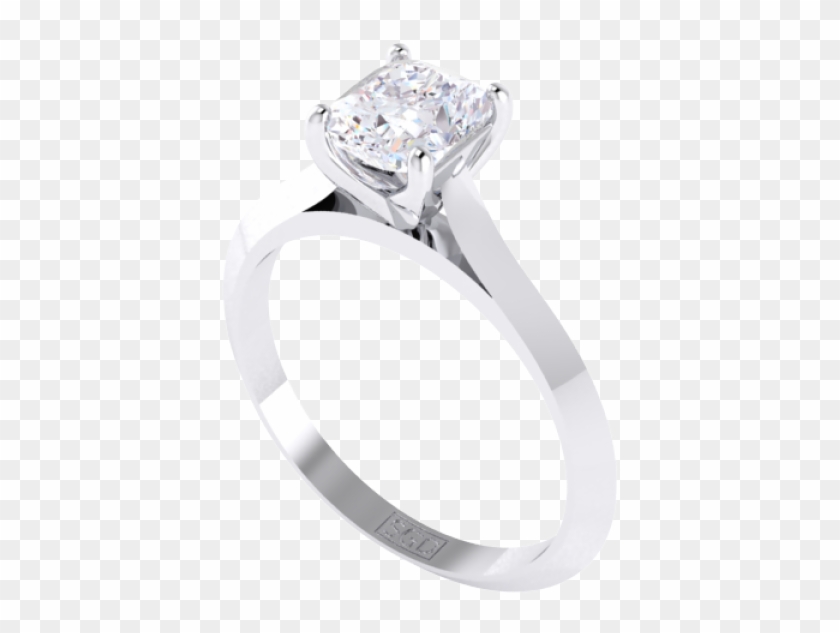 Cushion Cut Diamond Solitaire - Pre-engagement Ring Clipart #2407186