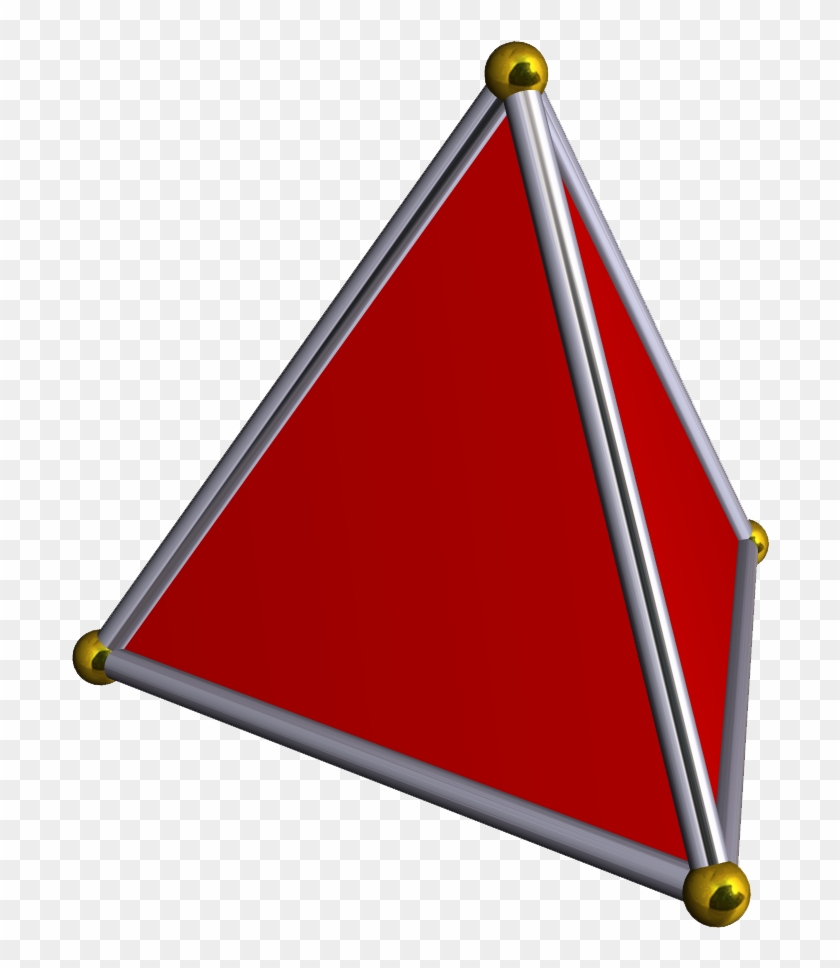 Red Tetrahedron Clipart