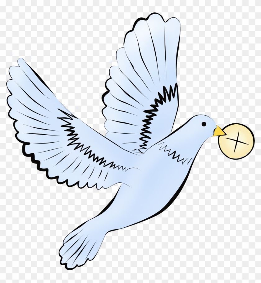 Peace Pinart Png Clip Art Image Of - Gołąbek Komunia Święta Transparent Png