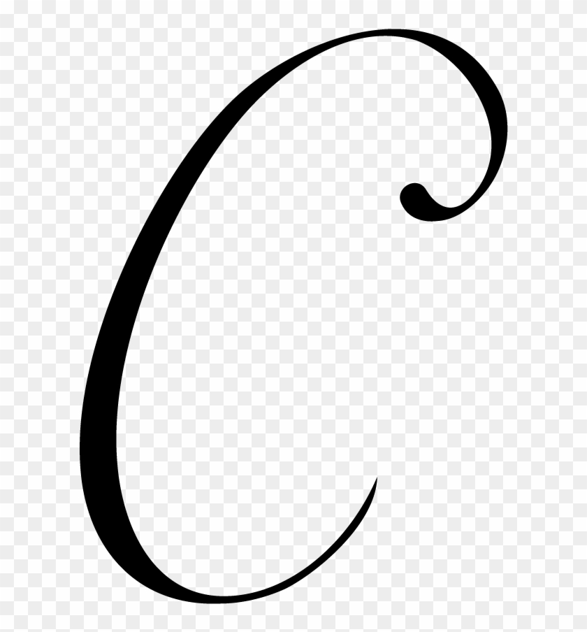 Monogram Letters 3 - Letter C Cursive Png Clipart