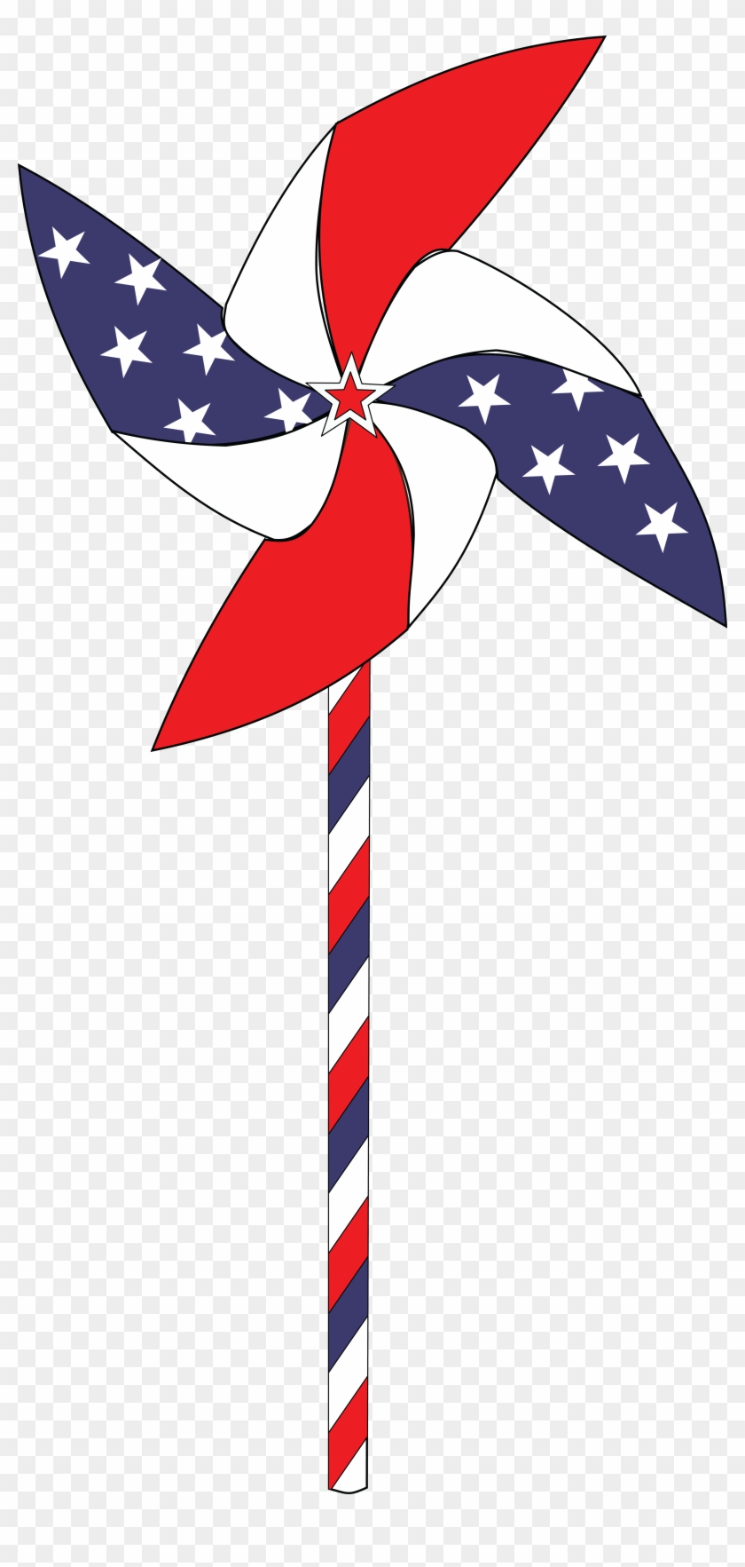 Free Of A Usa Pinwheel - Patriotic Clipart - Png Download