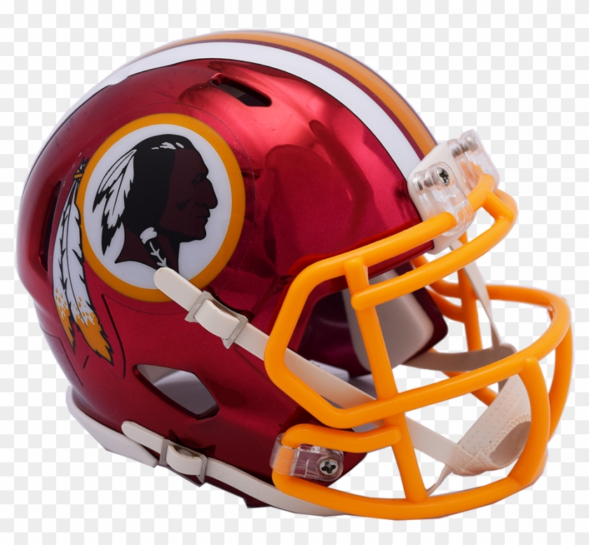 Redskins Helmet Chrome Edition Washington Transparent - Redskins Football Helmet Clipart #2409952