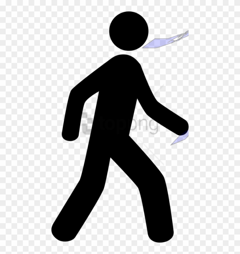 Free Png Computer Icons Walking Hiking Symbol - Stick Man Walking Clipart #2410117