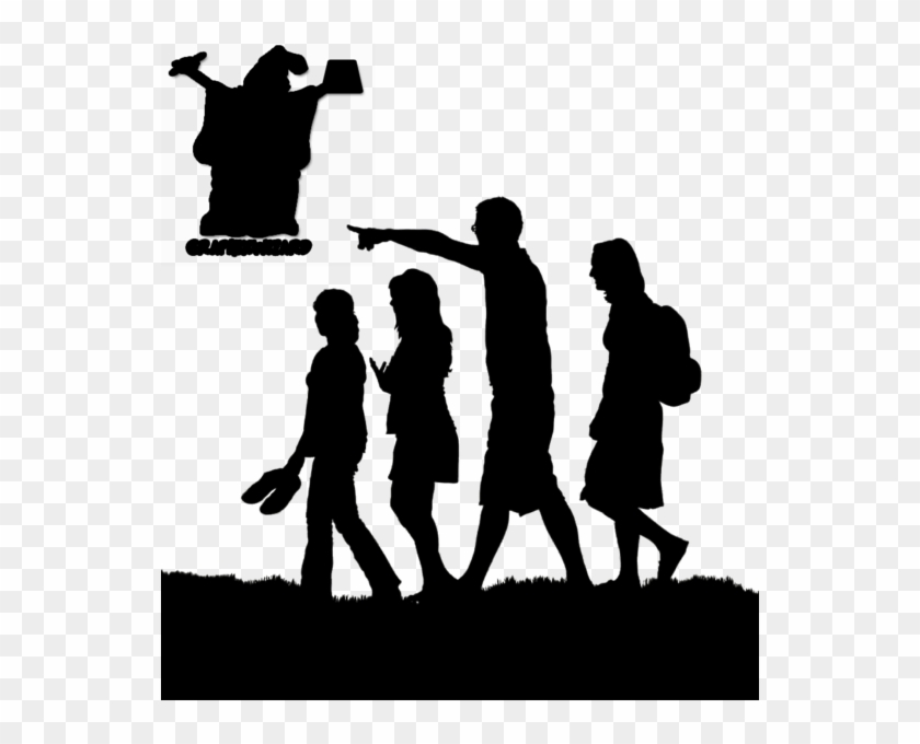 Hiking Silhouette - People Hiking Silhouette Photoshop Clipart