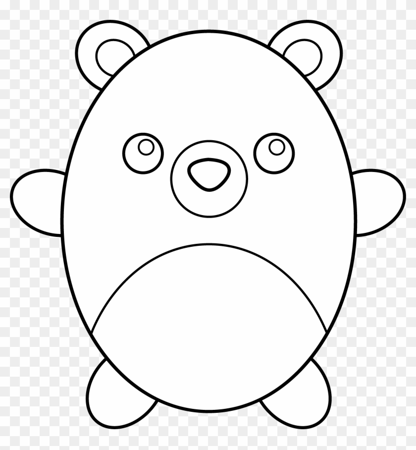 Grizzly Bear Clipart Little Bear - Chubby Little Bear Drawing - Png Download