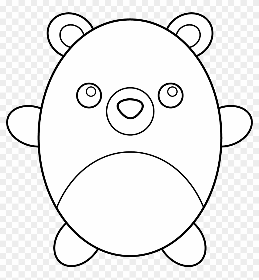 Grizzly Bear Clipart Little Bear - Chubby Little Bear Drawing - Png Download #2410820