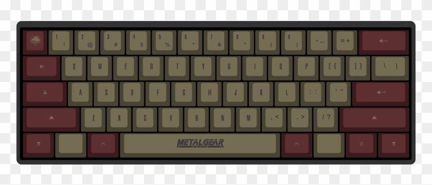 Metal Gear By Afterdark 61-key Custom Mechanical Keyboard - Computer Keyboard Clipart #2411012