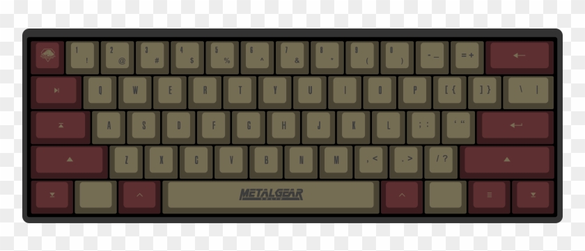 Metal Gear By Afterdark 61-key Custom Mechanical Keyboard - Computer Keyboard Clipart