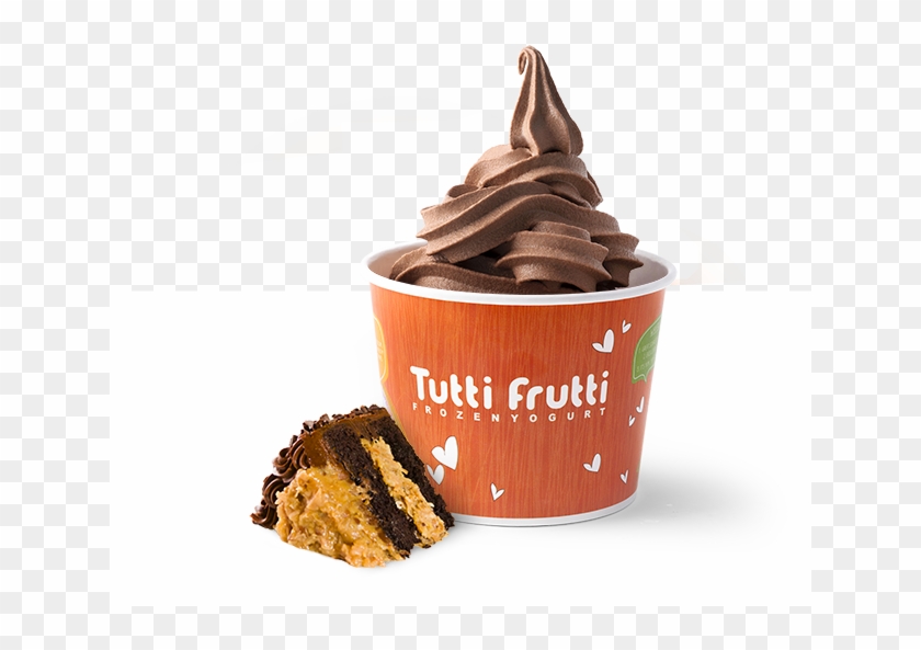 German Chocolate Cake - Tutti Frutti Frozen Yogurt Clipart