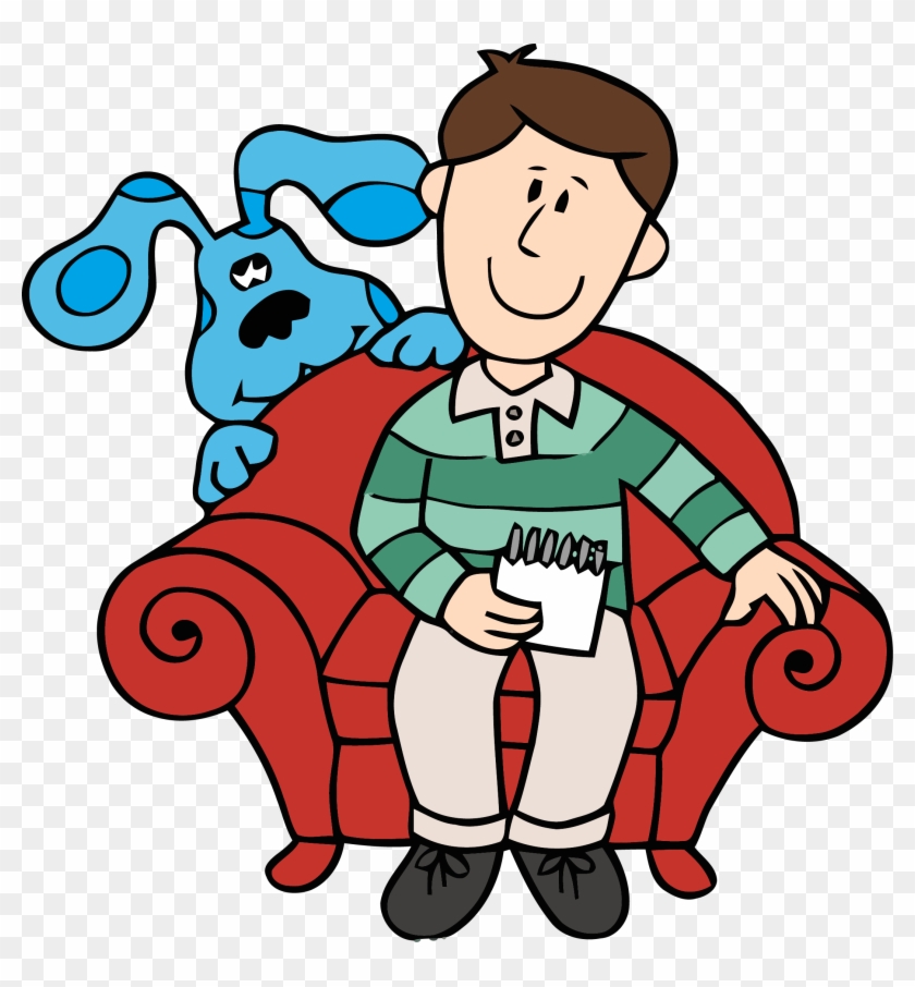 Blue's Clues Clip Art And Man Clipart Png - Blue's Clues Steve Coloring Pages Transparent Png