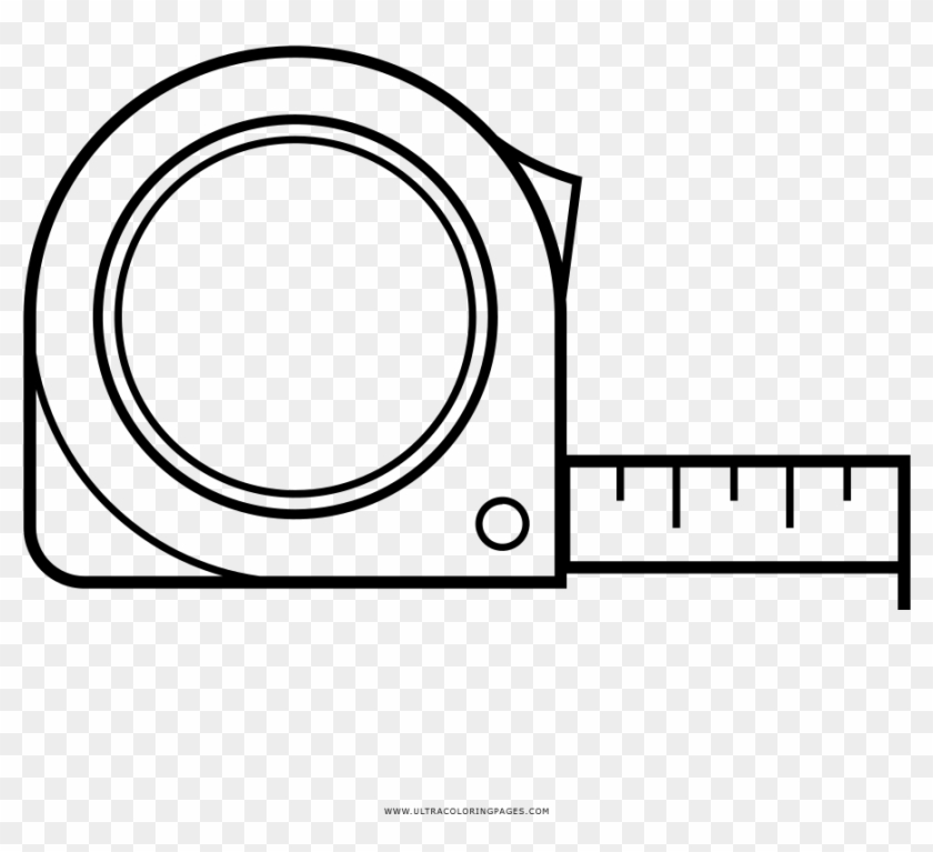 Tape Measure Coloring Page - Metro A Nastro Disegno Clipart #2411341