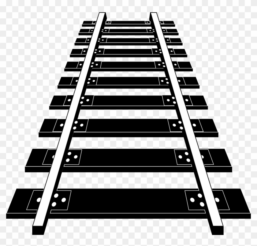 Railroad Tracks Png Image Free Download - Rail Clipart Black And White Transparent Png