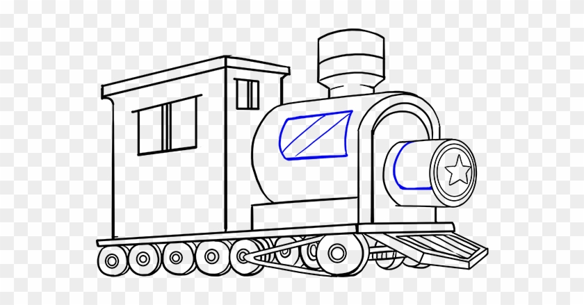 How To Draw A Train In A Few Easy Steps Easy Drawing - Drawing Clipart #2412050