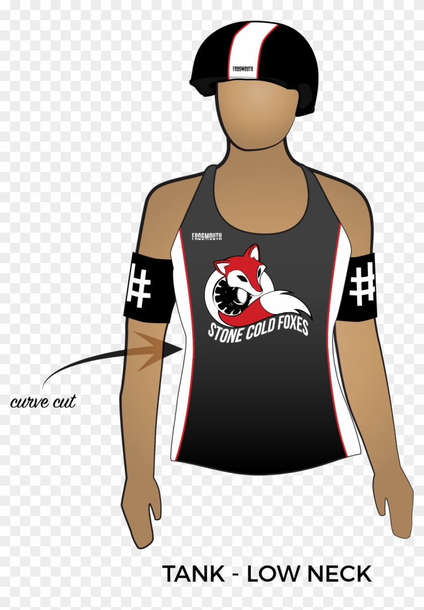 Stone Cold Foxes Roller Derby - Muscular Black Roller Derby Clipart #2412371