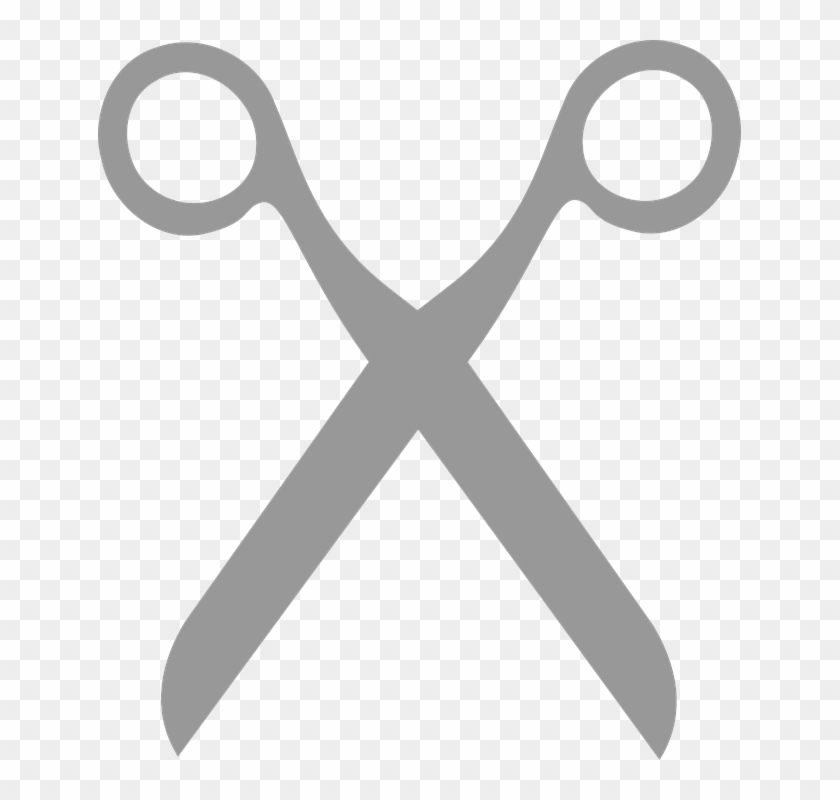 Scissors Office Cut - Scissors Drawing Black Clipart #2412712