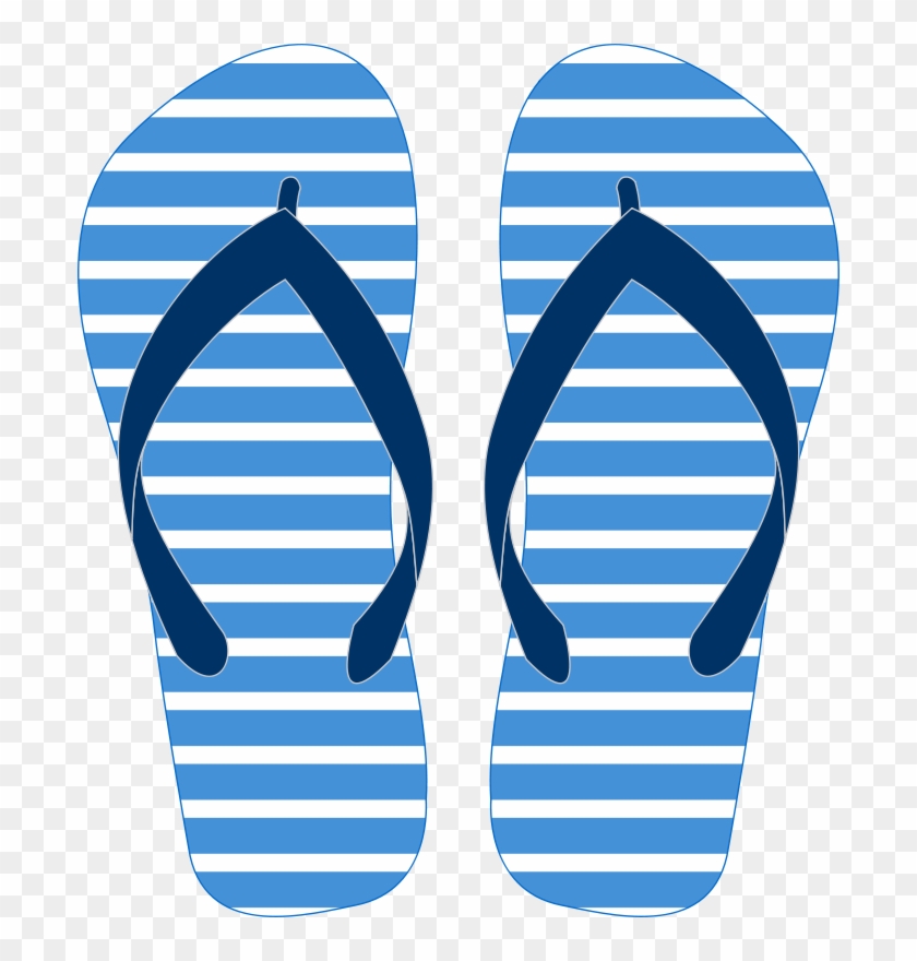 Flip Flop Silhouette Clip Art At Getdrawings - Flip Flop Clip Art Blue - Png Download
