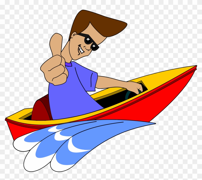 This Free Icons Png Design Of Thumbs Up Boy In Speed - Speed Boat Clip Art Transparent Png #2413845