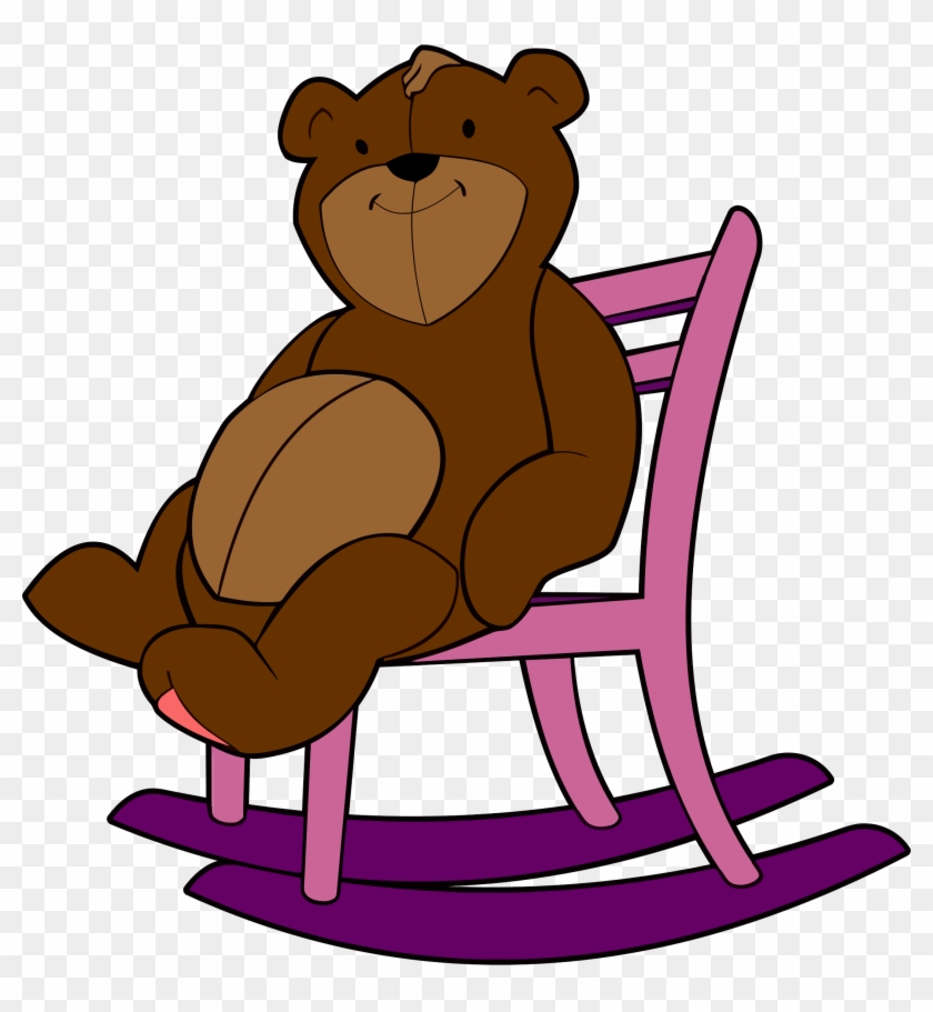 Teddy Rocking Icons Png Free And Downloads - Bear On A Chair Clipart Transparent Png