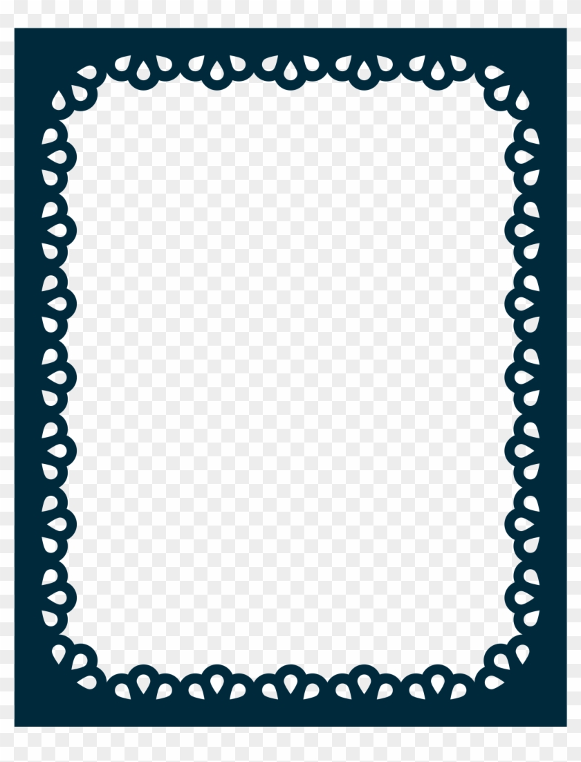 Scalloped Border Png - 1 Inch Border Design Clipart