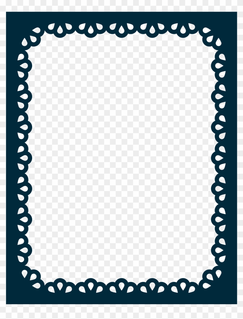 Scalloped Border Png - 1 Inch Border Design Clipart #2414461