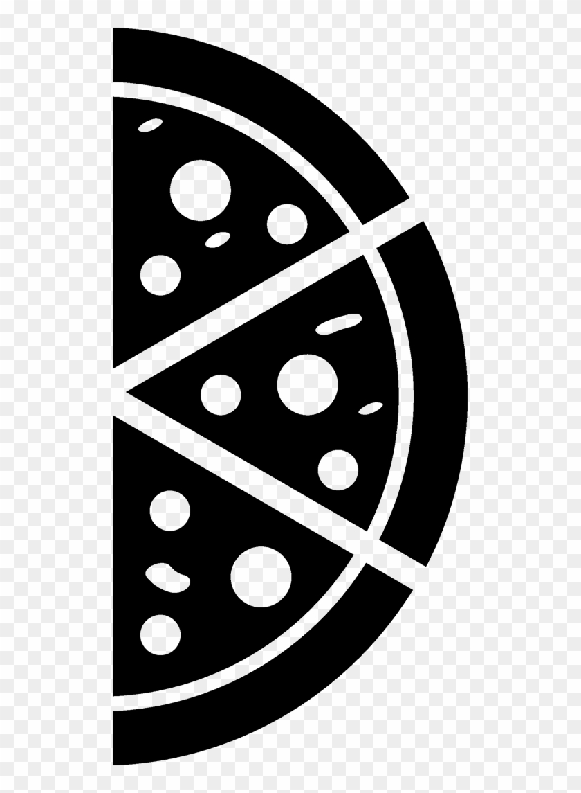 Pizza Clipart Simple - Pizza Png Black And White Transparent Png #2414617