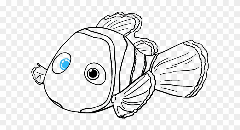 Nemo Drawing Color - Nemo In Black And White Clipart