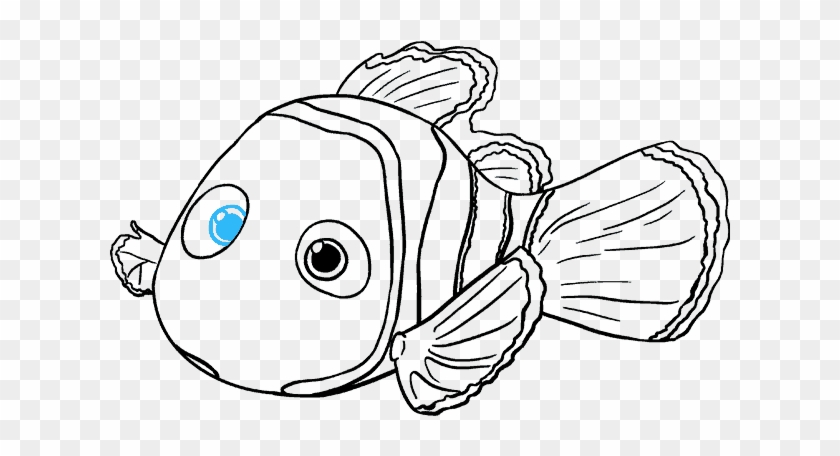 Nemo Drawing Color - Nemo In Black And White Clipart #2414618