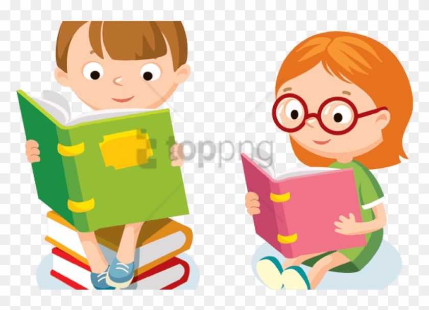 Free Png Children Books Png Png Image With Transparent - Children Reading Clipart