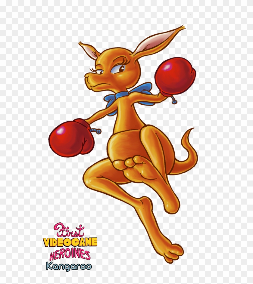 Videogame Heroines Kangaroo Lady Bug Cartoon Vertebrate - Kangaroo Arcade Game Clipart