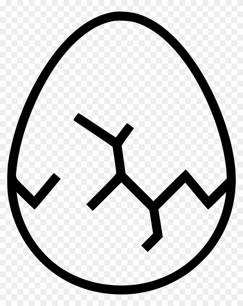 Cracks Texture Png - Cracked Egg Crack Clipart Black And White Transparent Png