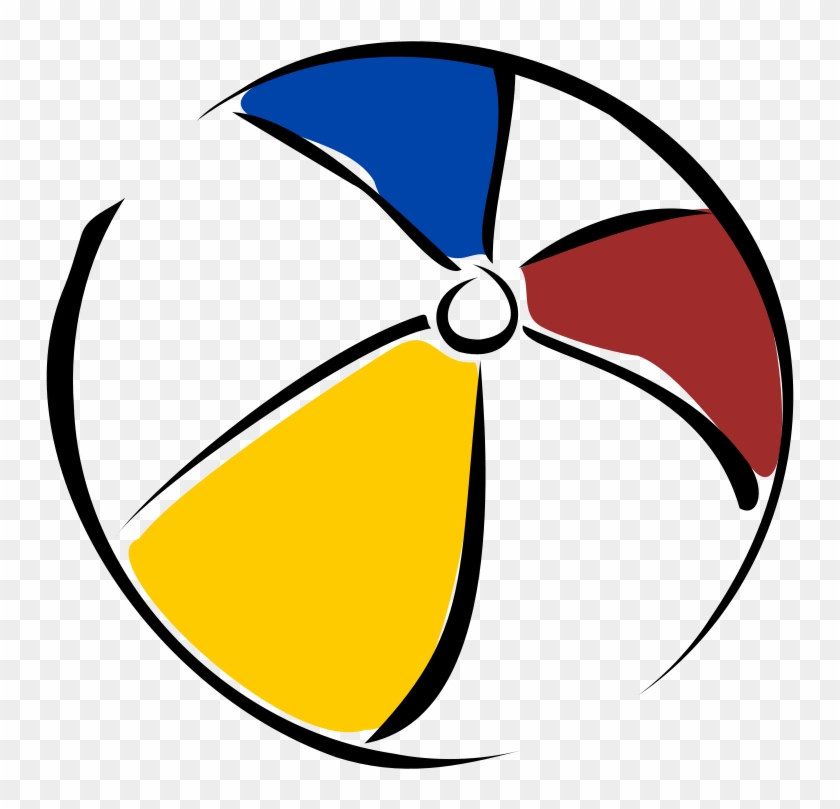 Beach Ball Drawing - Beach Ball Clip Art - Png Download