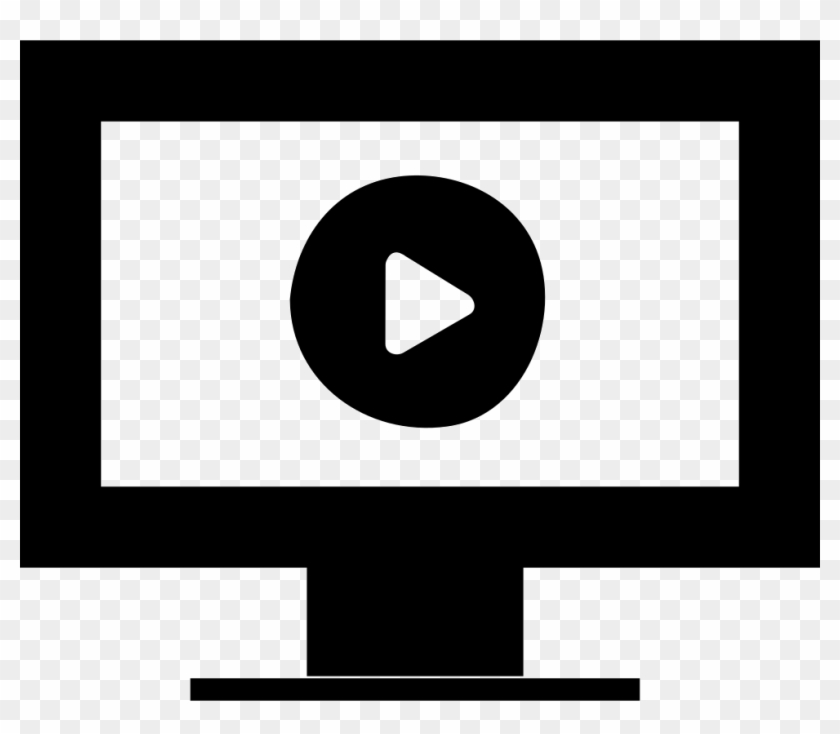 Computer Play Interface Symbol For Video Or Presentation - Computer Presentation Icon Clipart