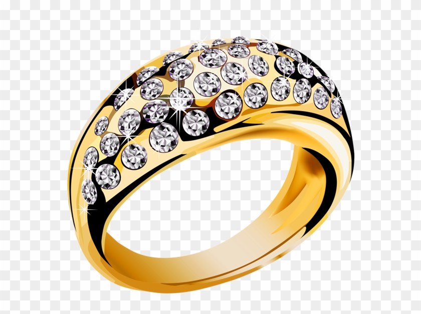 Golden Ring, Diamond Jewelry, Clip Art, Brooch, Jewels, - Gold Jewellery Ring Png Transparent Png #2416649