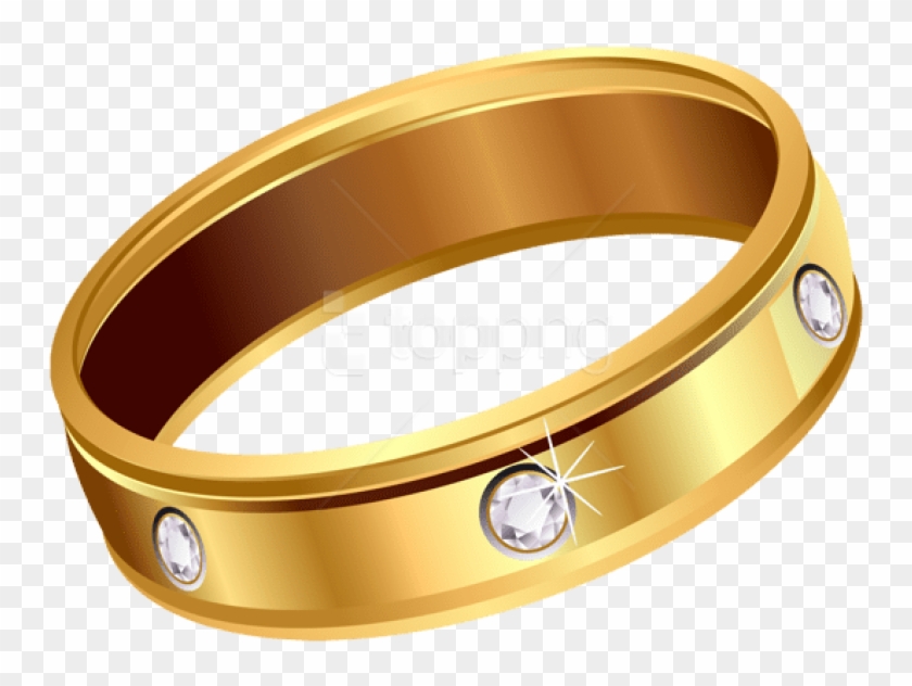 Free Png Download Transparent Gold Ring With Diamonds - Gold Ring Transparent Background Clipart