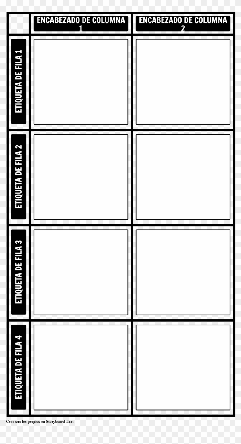 Gráfico En Blanco 2x4 - Blank Storyboard Chart Clipart #2416853