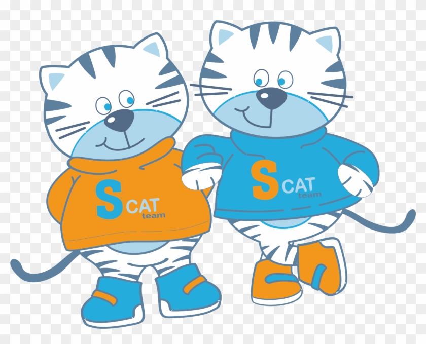 Cat Kitten Clip Art Two Transprent Png - Cat Transparent Png