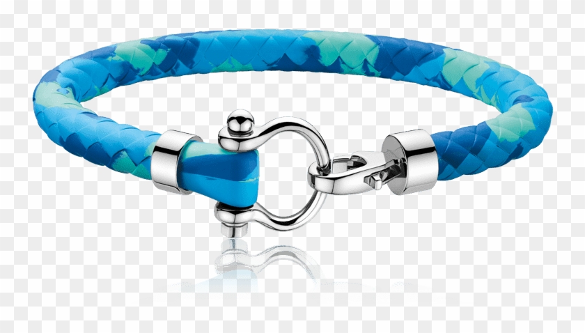 Bracelet Sailing Bracelet In Stainless Steel And "blue - Bangle Clipart #2417257