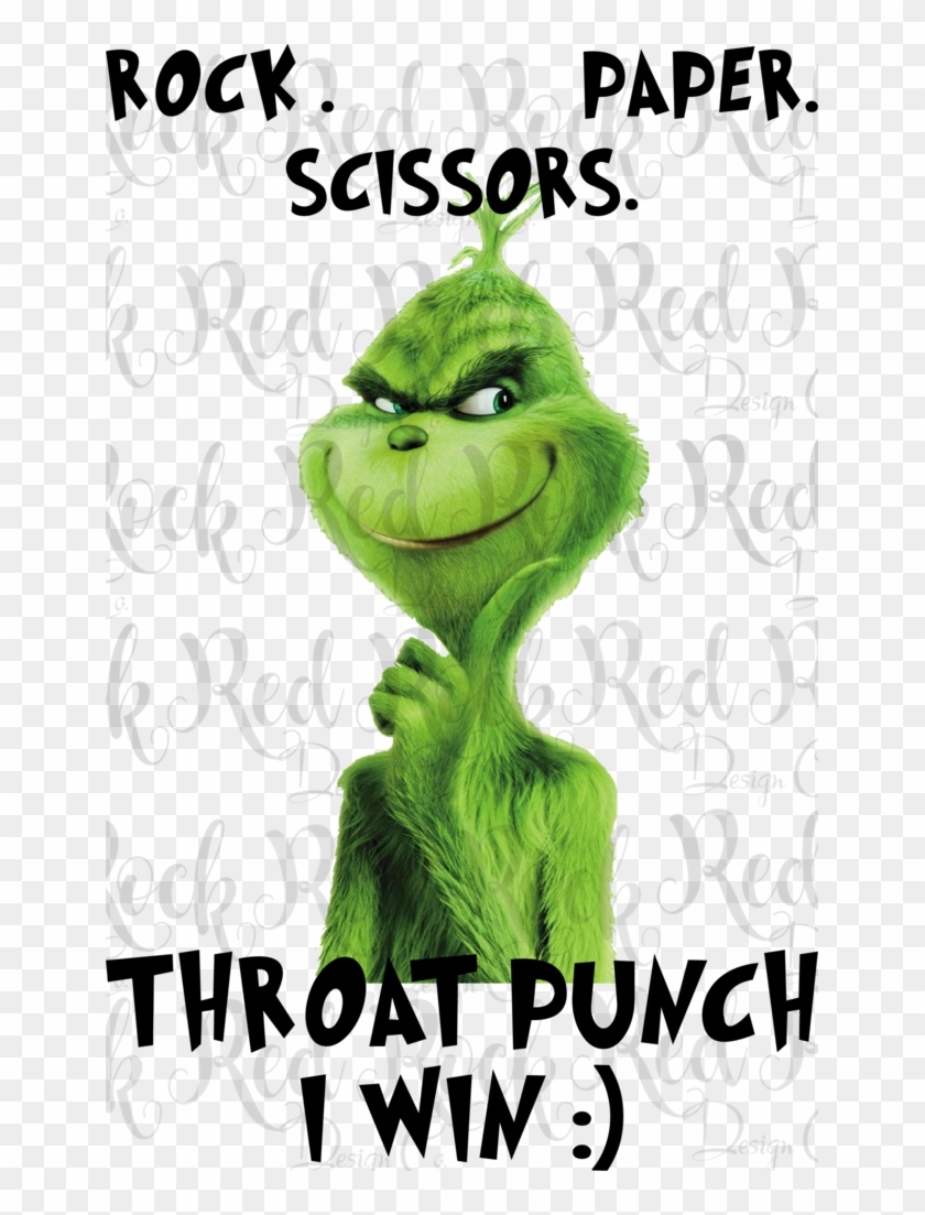 Rock, Paper Scissors Throat Punch - Rock Paper Scissors Throat Punch Grinch Clipart