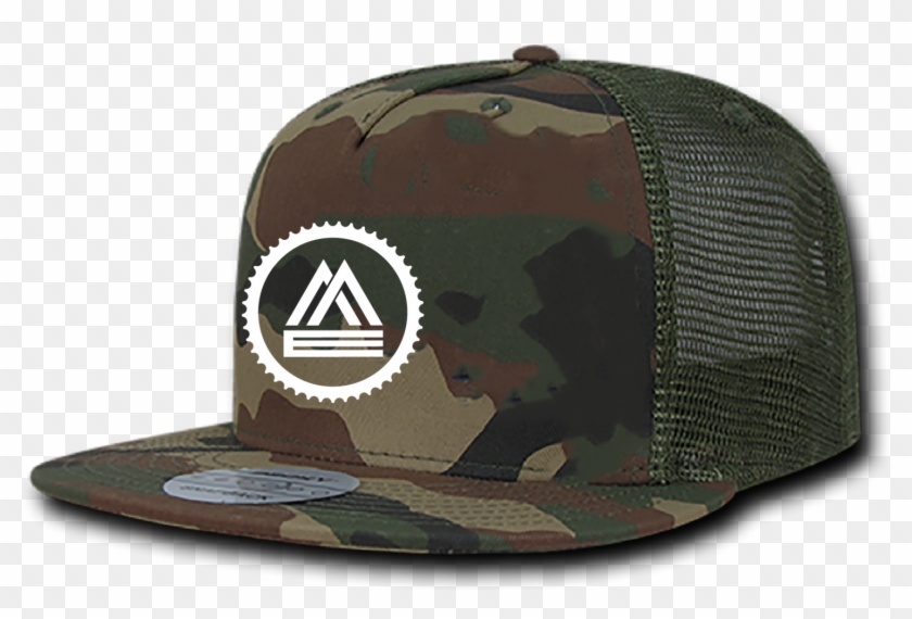 Trucker Hat White On Camo - Baseball Cap Clipart #2417324