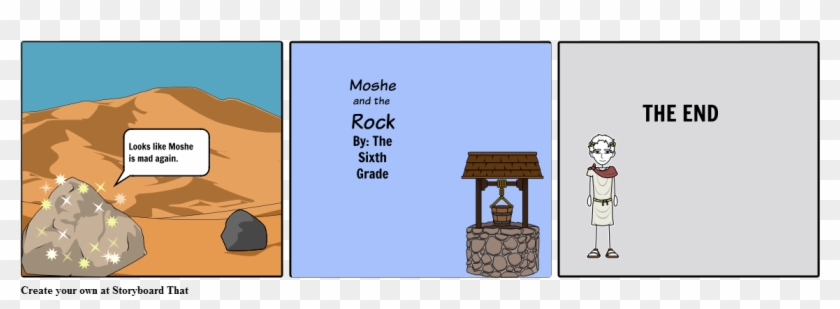 Moshe And The Rock - Cartoon Clipart #2417465