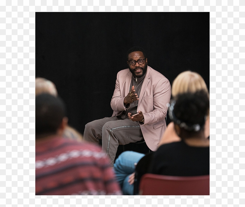 Theatre Students Chat With Chad Coleman Of 'walking - Sitting Clipart #2417471