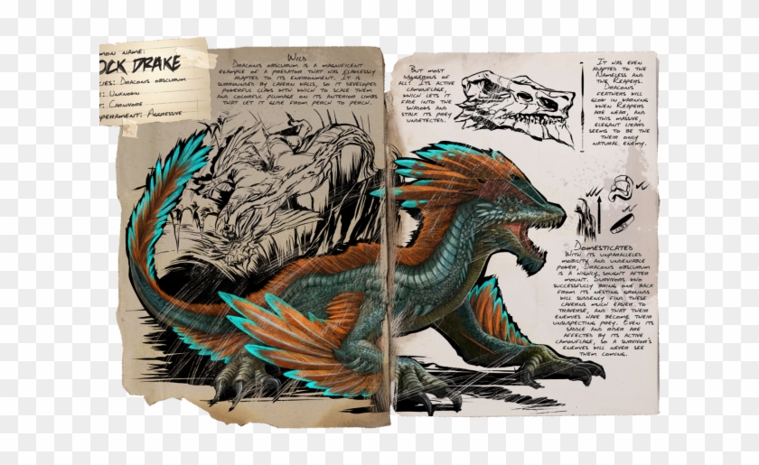 Drawn Cavern Cartoon Rock - Ark Aberration Rock Drake Clipart